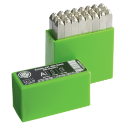 Kukko Glanzvernickelter 27-teiliger Schlagbuchstaben-Satz DIN 1451 mit extra schwerer Qualität