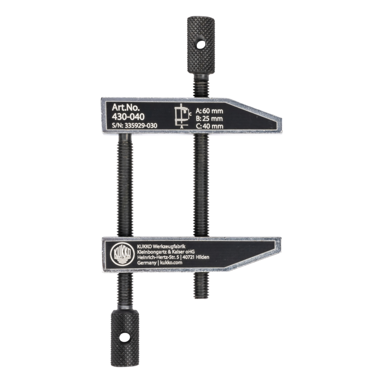 Kukko Parallel-Schraubzwinge mit doppelter Spindelführung