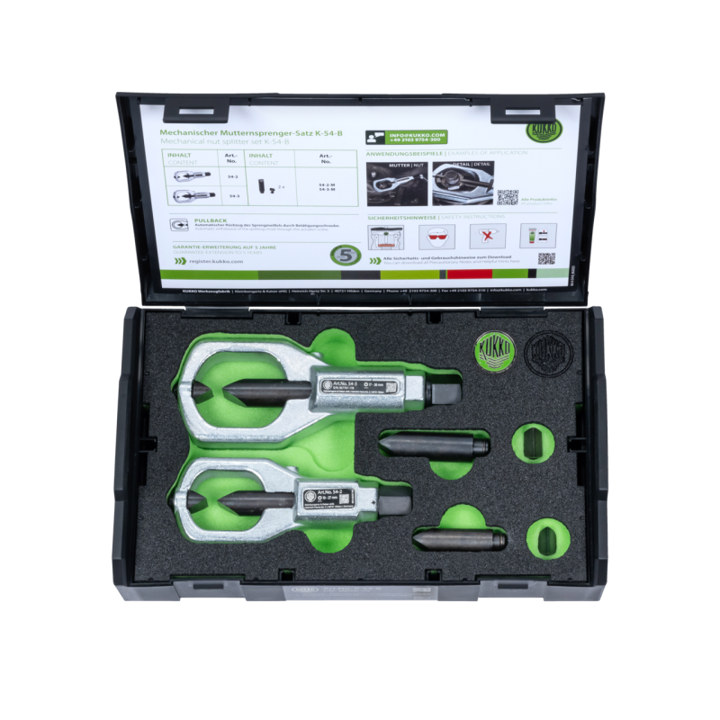 Kukko Mutternsprengersatz 54-2+54-3 mit Ersatzmeißeln in L-Boxx Mini