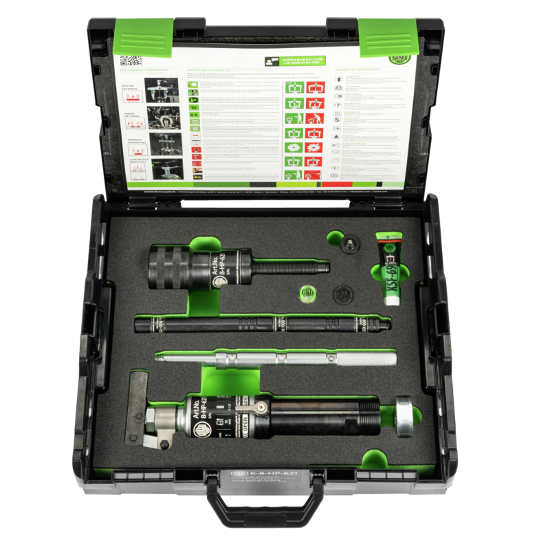 Kukko Hydraulikspindel mit Handhebelbetätigung im Koffer