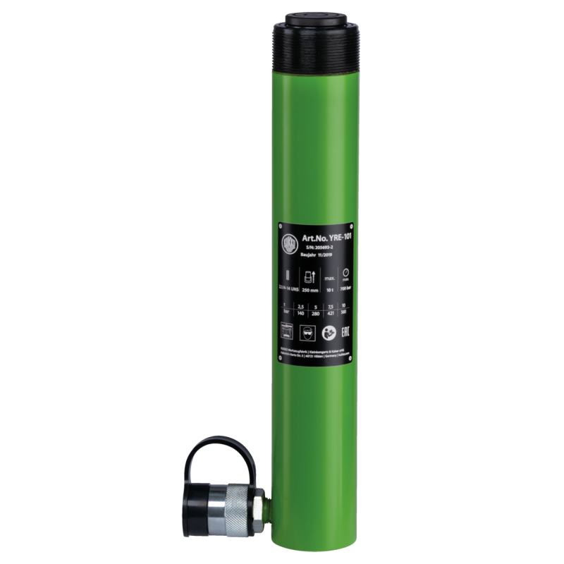 Kukko Hydraulischer Druckzylinder mit Kragengewinde 2.1/4″-14 UNS