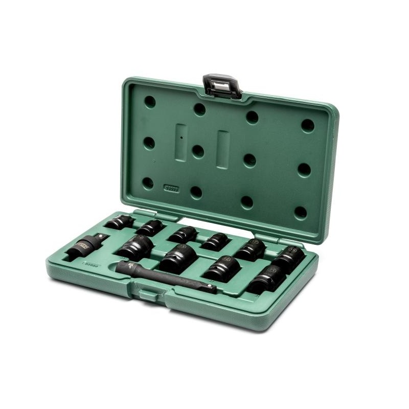 Sata 12 Tlg. 1/2 Zoll 6-Kant Kraft-Stecknuss Set