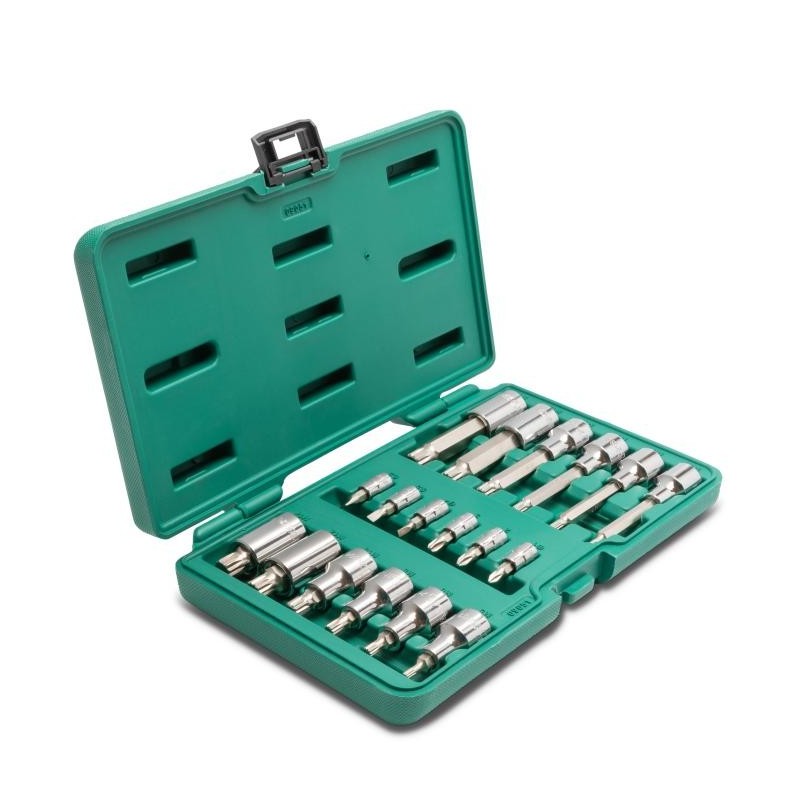 Sata 18 Tlg. 1/4 Zoll & 1/2 Zoll Bit-Stecknuss Satz