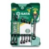 Sata 7 Tlg. X6 Ratschen-Ringmaulschlüssel Set - Schwarze Ausführung