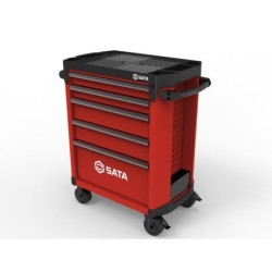 Sata Werkstattwagen mit 5 Schubladen - Pro (Rot)
