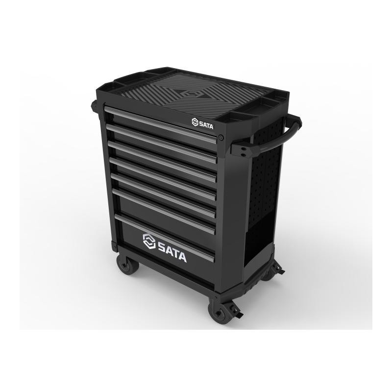 Sata Werkstattwagen mit 7 Schubladen - Pro (Schwarz)