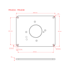 Kreg Frästisch-Einlegeplatte - ungebohrt
