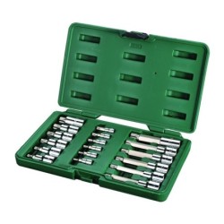 Sata 18 Tlg. 1/4 Zoll & 1/2 Zoll Bit-Stecknuss Satz Torx