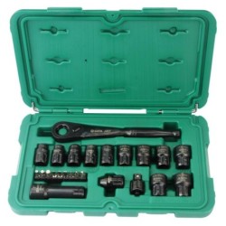 Sata 24 Tlg. X6 Durchgangs-Stecknuss Set mit Durchgangs-Umschaltknarre