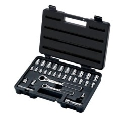 Sata 30 Tlg. 1/4 Zoll & 3/8 Zoll 6-Kant Durchgangs-Stecknuss Set
