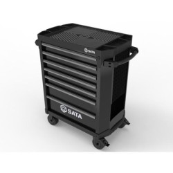 Sata Werkstattwagen mit 7 Schubladen - Pro (Schwarz)