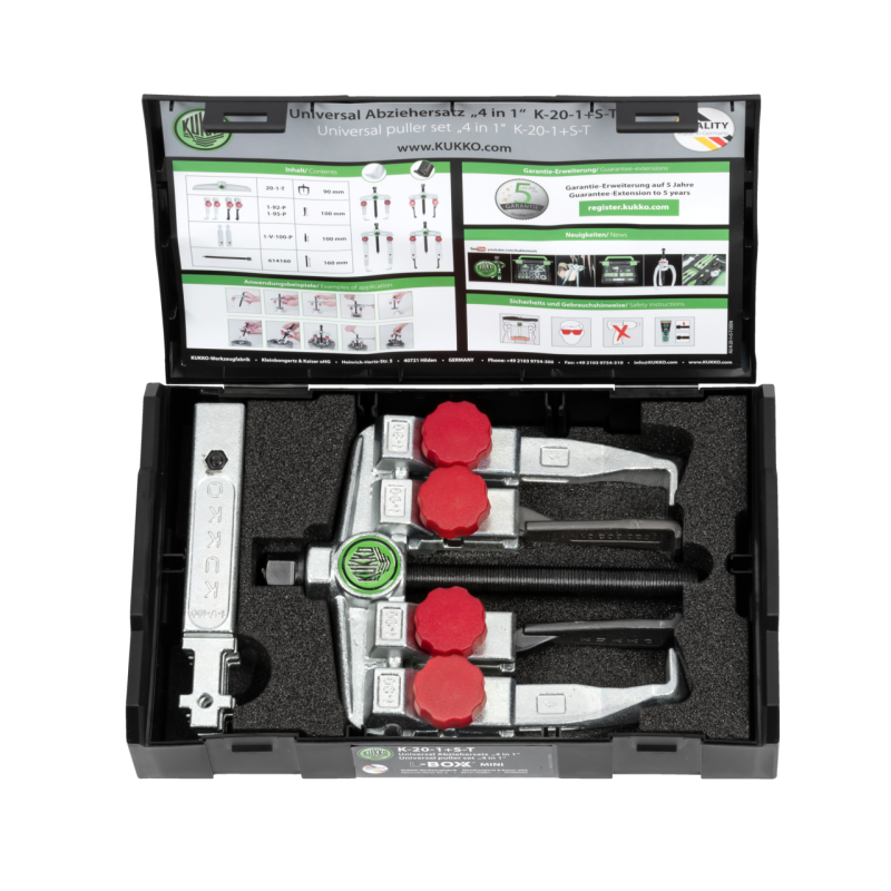 Kukko 2-armiger Universal-Abzieher im Set mit Verlängerungen