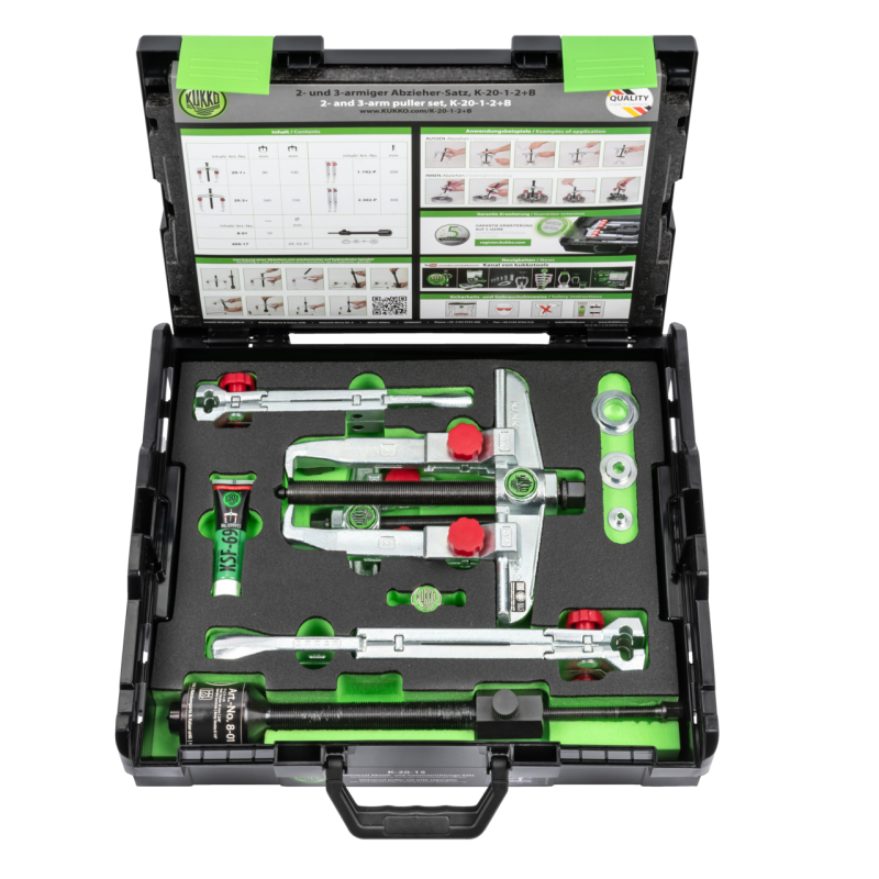Kukko 2-armiger Universal-Abzieher im Set mit Schnellverstellung