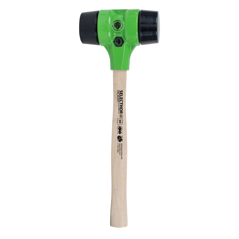 Kukko Schonhammer ″SELECTHOR″ GU mit Schlageinsätzen aus Gummi Ø 60 mm (410 mm Gesamtlänge)